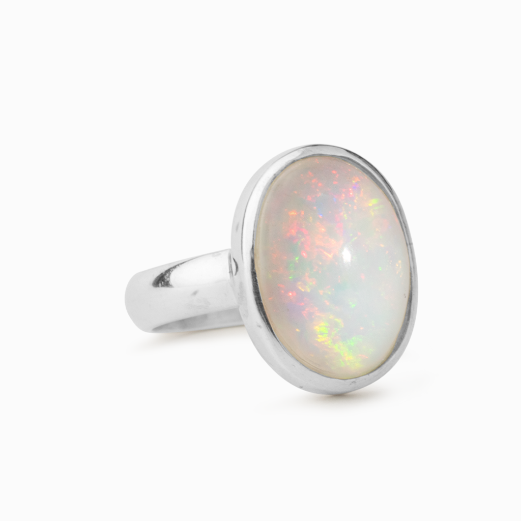 14K Rose Gold Large Opal Ring